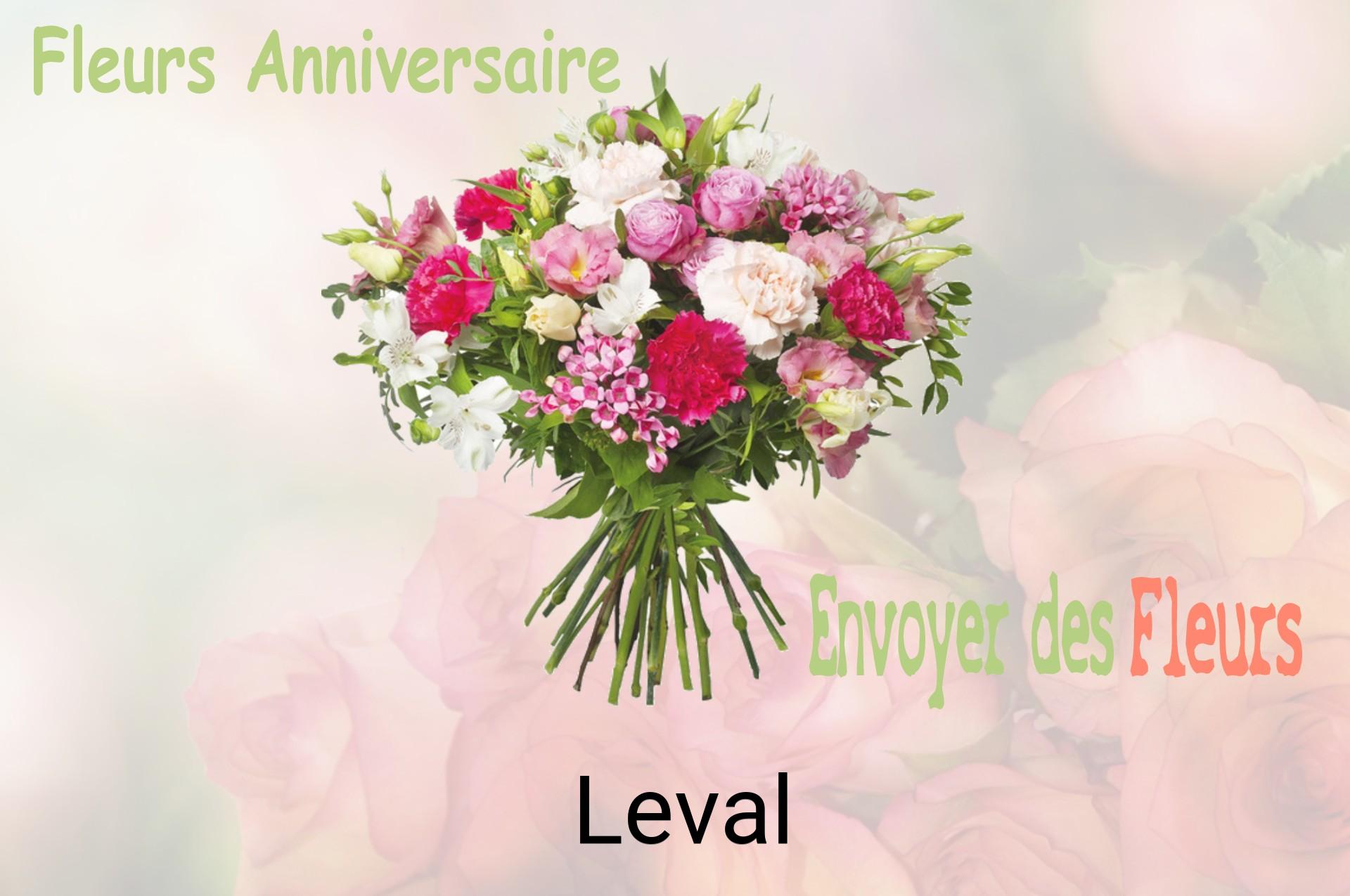 Bouquet de fleurs d’anniversaire livré à Leval