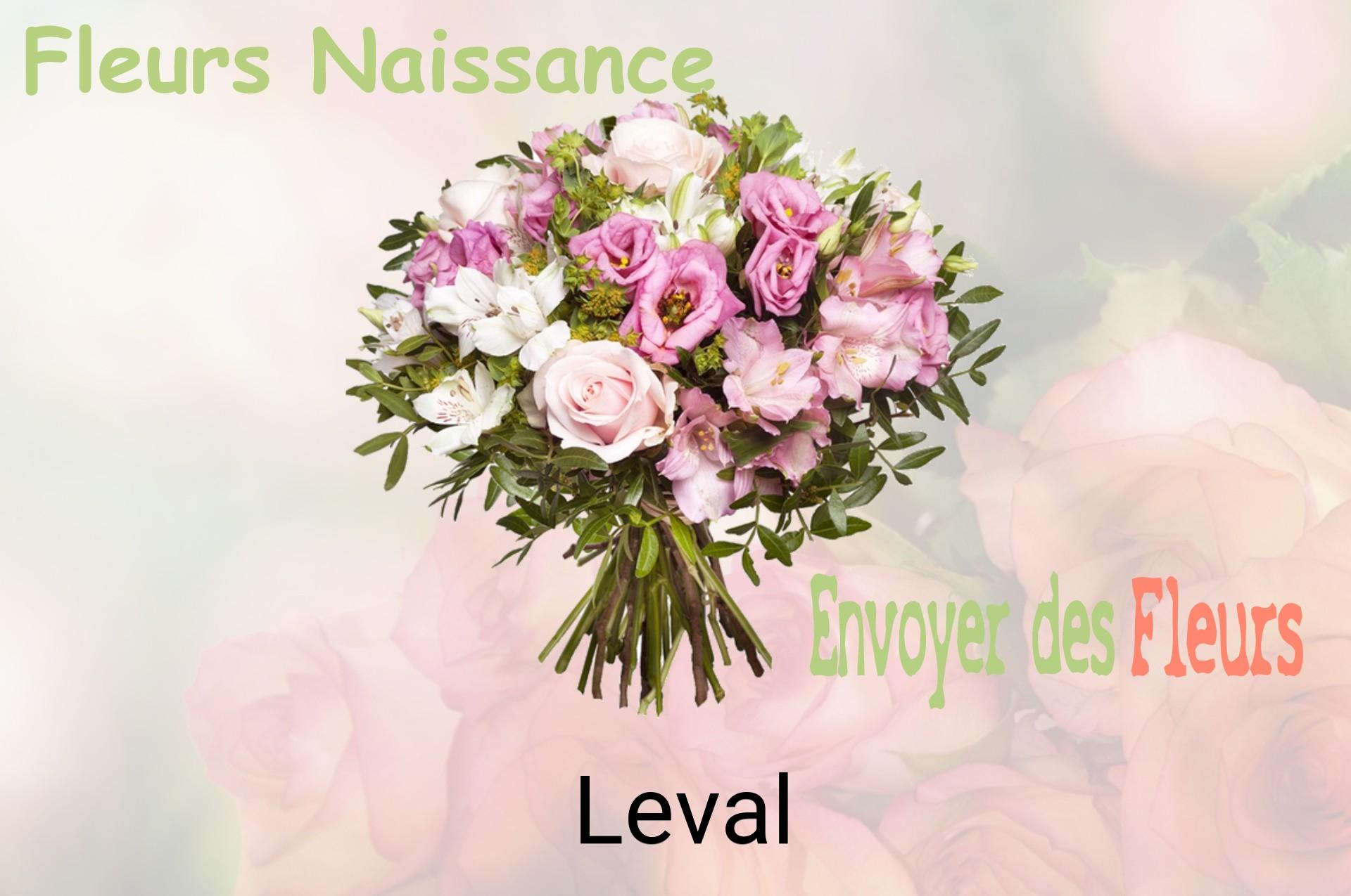 Bouquet de fleurs de naissance livré à Leval